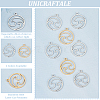 Unicraftale 12Pcs 2 Colors 201 Stainless Steel Laser Cut Pendants STAS-UN0054-43-5