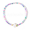 Glass Seed Bead & Shell Star Beaded Bracelet for Women RH2827-2-1