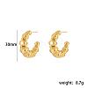 Stylish Stainless Steel C-Shaped Stud Earrings ND2304-1-1