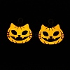 Halloween Theme Rack Plating Luminous Alloy Enamel Pendants ENAM-N056-239G-2