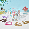   20Pcs 10 Colors 8-Hole Mini Glitter Acrylic Earring Hanger EDIS-PH0001-82-4