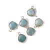 Natural Flower Amazonite Faceted Pendants PW-WG413D9-05-1