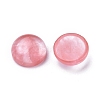 Cherry Quartz Glass Cabochons G-P393-R59-10MM-2