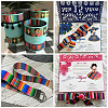 2Rolls 2 Styles Stripe Pattern Printed Polyester Grosgrain Ribbon OCOR-TA0001-37M-14