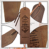 Cowhide Leather Labels AJEW-WH0386-0043-4