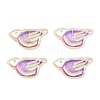 Electroplate and Golden Metal Enlaced Glass Beads EGLA-T029-03B-1