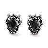 Teardrop 316 Surgical Stainless Steel Pave Cubic Zirconia Stud Earrings for Women Men EJEW-Z050-04A-AS-1