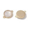 Brass Pave Shell Connector Charms KK-S367-03-2