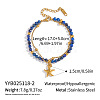 Minimalist Natural Lapis Lazuli & Satellite Chains Double-layer Bracelets PC9260-2-1