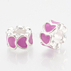 Alloy Enamel European Beads MPDL-R011-06-2