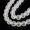 Frosted Spray Painted Glass Beads Strands GLAA-N035-03D-C07-2