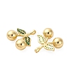 Brass Micro Pave Cubic Zirconia Pendants KK-F895-18C-G-2