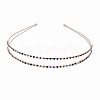 Iron with Rhinestone Hair Bands for Girl PW-WG72049-08-1