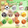 20Pcs 10 Style Sports Theme Food Grade Eco-Friendly Silicone Beads SIL-CJ0001-13-2