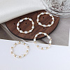 Natural Freshwater Pearl Rice Beaded Stretch Rings FS-WG04E98-01-3