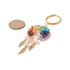 Natural Rose Quartz Keychain KEYC-JKC00435-01-2