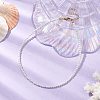 3mm Rond Natural Shell Pearl Beaded Necklace for Women NJEW-JN05077-2