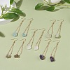 Irregular Raw Natural Gemstone Dangle Earrings EJEW-JE04849-2