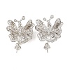 Brass Micro Pave Cubic Zirconia Peg Bails CU-CBA8264-03P-1