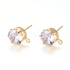 Brass Stud Earring Findings X-KK-L199-A01-G-1