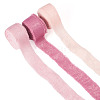 3 Rolls 3 Colors Polyester Frayed Fringe Ribbon OCOR-TA0003-81A-2