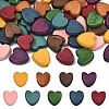 45Pcs 9 Colors Painted Natural Wood Beads WOOD-YW0002-03-1