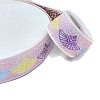 50 Yards Ethnic Style Embroidered Nylon Fan Shaped Jacquard Ribbon PW-WGEFDD6-02-1