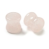 Natural Rose Quartz Ear Gauges Flesh Tunnels Plugs EJEW-P293-02C-1