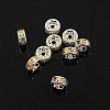 Brass Rhinestone Spacer Beads X-RB-A014-Z6mm-28S-NF-1