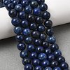 Dyed Round Natural Lapis Lazuli Beads Strands G-K081-8mm-6
