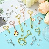 Alloy Heart Lobster Clasps KEYC-YW0001-20G-6