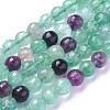 Natural Fluorite Beads Strands G-P430-17-D-2