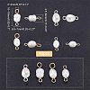  40Pcs 4 Style Natural Cultured Freshwater Pearl Beads Links Connectors FIND-NB0002-11-5