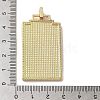 Brass Micro Pave Cubic Zirconia Pendant with Enamel KK-H458-02G-J01-3