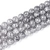 Spray Painted Crackle Glass Beads Strands DGLA-C002-8mm-02-7