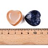 Natural & Synthetic Mixed Stone Heart Beads G-N344-30-3