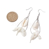 Natural Trochid Shell & Cowrie Shell Dangle Earrings EJEW-JE06081-3