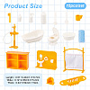 CRASPIRE 2 Style 2 Style Plastic Dollhouse Kitchen & Bathroom Accessories Set AJEW-CP0005-34-2