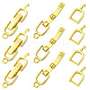 10Pcs Rack Plating Brass Fold Over Clasps KK-SC0006-67G-1