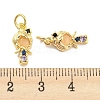 Rack Plating Brass Cubic Zirconia Pendants for Women KK-Q798-01G-4
