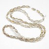 Electroplate Crystal Glass Rice Beads Strands EGLA-F042-A11-3