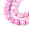 Anti-Tarnish Electroplate Glass Beads Strands X-EGLA-T021-6mm-15-03-3
