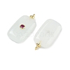 Dyed Natural White Jade  Pendants KK-C251-01G-02-2