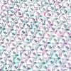 Spray Painted Transparent Glass Seed Beads SEED-T007-05E-2