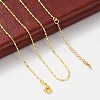 Brass Ball Chain Necklaces for Women NJEW-D302-32G-2