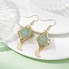 Natural Green Aventurine Dangle Earrings EJEW-JE05499-03-2