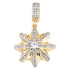 Brass Micro Pave Clear Cubic Zirconia Pendants KK-M307-02G-1