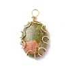 Synthetic & Natural Gemstone Pendant PALLOY-JF01917-2