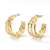 Brass Half Hoop Earrings EJEW-A056-39G-1
