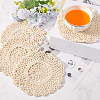 Handmade Cotton Lace Cup Coasters AJEW-GF0008-84B-4